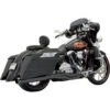 Bassani FLH-777B Black Megapower 2:1 B1 Exhaust, Straight For Harley Baggers '95-'16