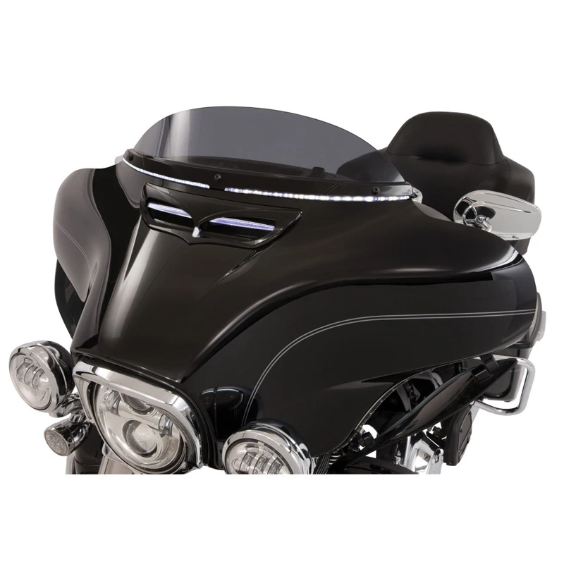 Ciro 11001 Windshield Trim With LED, Black Finish For Harley Touring '14- - Image 3