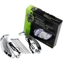 Ciro 45250 Fang LED Headlight Bezel, Chrome Finish For Harley Road Glides '15-