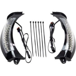 Ciro 45251 Fang LED Headlight Bezel, Black Finish For Harley Road Glides '15-