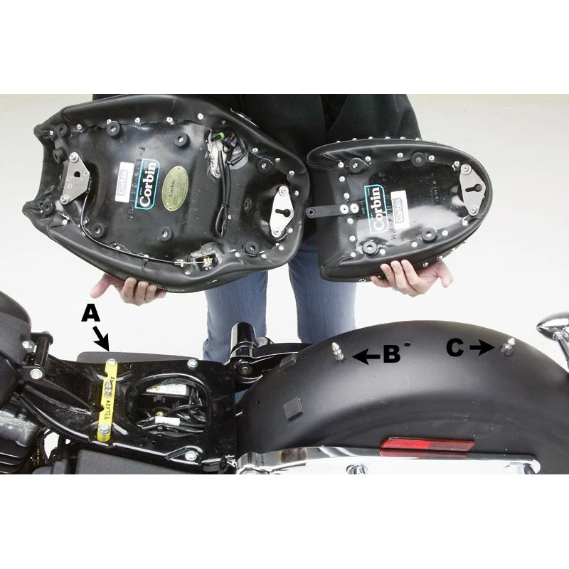 Corbin HD-FXD-6-CS-E CLOSE Solo Seat, Heated For Harley Dyna & Wide-Glide (2006-2017) - Image 12