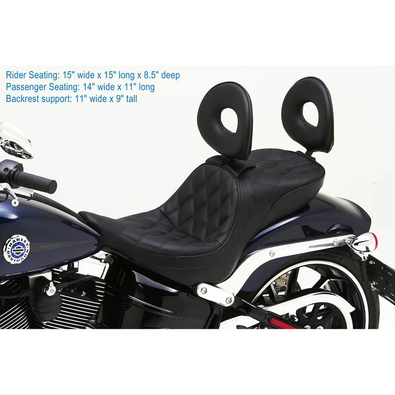 Corbin HD-ST-BO-13-DT Dual Touring Seat(No Heat) For Harley Softail Breakout '13-'17 - Image 13