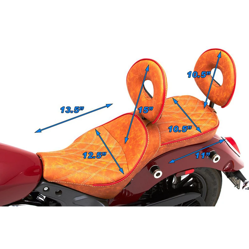 Corbin I-SCT-DT-E Dual Touring Seat, Heated For Indian Scout / Sixty (2015-) - Image 5