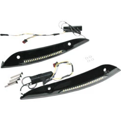 Custom Dynamics CD-RG-SWT-AW2-B LED Windshield Trim Turn Signals For Harley Road Glide