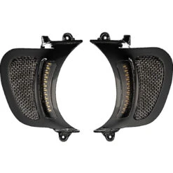 Custom Dynamics CD-RG-V-AW2-B Vent Inserts Turn Signals, Black For Harley Road Glide