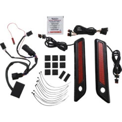 Custom Dynamics CD-SBL-DC-RB Saddlebag Latch Lights, Red/Black For Harley Models '14-