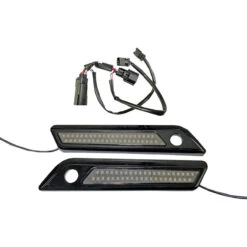 Custom Dynamics CD-SBL-DC4-SB Saddlebag Latch Dual Accent Lights, Smoke/Black Harley Models