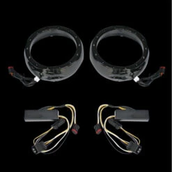 Custom Dynamics CDTB-45TR-1 4.5" Passing Lamp Trim Rings For Harley Touring (2014-)