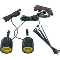 Custom Dynamics PB-FOG-BCM-YB Probeam Auxiliary LED Halo Fog Lamps, Black For H-D Touring