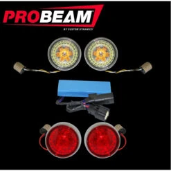 Custom Dynamics PB-SS-BB Bullet Bezel TSSM Turn Signal Conversion Kit Harley Models