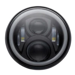 Custom Dynamics PG-7-13-B Proglow 7" Headlamp, W/ Mount Ring, Black For Harley Models '94-'13