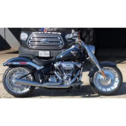 D&D 639Z-32F 2:1 Low Cat Exhaust For Harley Wide Tire Softail M8 (2018-)