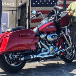 D&D 649Z-32 Bob Cat 2:1 Full Exhaust, Chrome For Harley Touring (2009-2016)