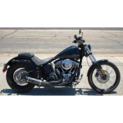 D&D Bobcat 2:1 Chrome Exhaust, Alum Sleeve For Harley-Davidson Softail (1984-2017)