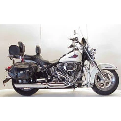 D&D Fat Cat 2:1 Louvered Exhaust, Chrome For Harley-Davidson Heritage Softail (2000-2011)