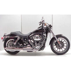 D&D Fat Cat 2:1 Louvered Exhaust, Chrome For Harley-Davidson Dyna (1995-2005)