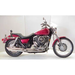 D&D Fat Cat 2:1 Louvered Exhaust, Chrome For Harley-Davidson FXR (1989-2000)