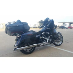 D&D X Cat 2:2 Silver Exhaust, Chrome Heat Shields For Harley-Davidson Touring 09-16