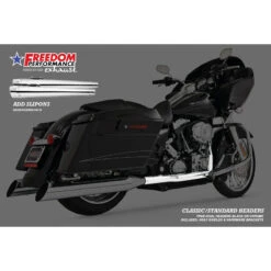Freedom Performance HD00244 True-Dual Exhaust Headers, Chrome Harley Touring '09-'15