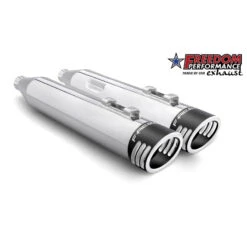 Freedom Performance HD00610 4" Racing Slip-ons, Chrome For Harley Touring (2017-)