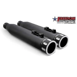 Freedom Performance HD00619 4" Eagle Slip-ons, Black For Harley Touring (2017-)