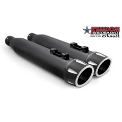 Freedom Performance HD00629 4.5" Combat Slip-ons, Black For Harley Touring (2017-)