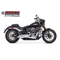 Freedom Performance HD00702 2.5" Sharp Curve Radius Exhausts, Chrome Harley Softails (2018-)
