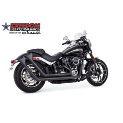 Freedom Performance HD00765 Upswept Sharktail 2.5" Exhausts, Black Harley Softails (2018-)
