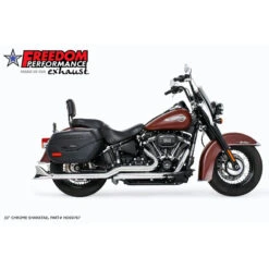 Freedom Performance HD00767 33" Sharktail True-Dual Exhaust, Chrome Harley Softails (2018-)