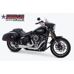Freedom Performance HD00809 2:1 Turnout Exhaust, Chrome Harley Softails W/ Bags (2018-)