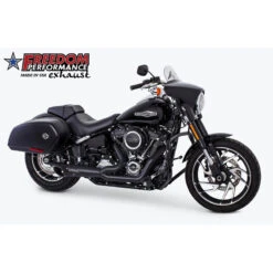 Freedom Performance HD00812 2:1 Turnout Exhaust, Black Harley Softails W/ Bags (2018-)