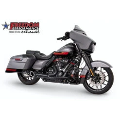Freedom Performance HD00848 2-into-1 Turnout Exhaust, Black For Harley Touring (2017-)