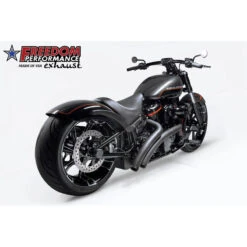 Freedom Performance HD01193 Radical Radius Exhaust, Black For Harley Softails '18-