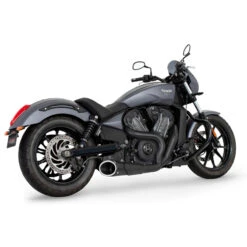 Freedom Performance IN00082 Combat 2-into-1 Shorty Exhaust, Black For Indian Scout / Victory Octane