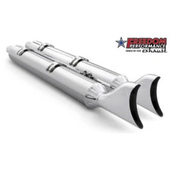 Freedom Performance IN00089 Sharktail 4" Slip-on Exhausts, Chrome For Indian Chieftain