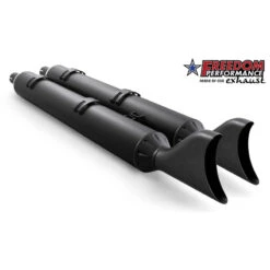Freedom Performance IN00090 Sharktail 4" Slip-on Exhausts, Black For Indian Chieftain