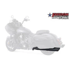 Freedom Performance IN00146 Left Ghostpipe Exhaust, Black/Slash For Indian Challenger