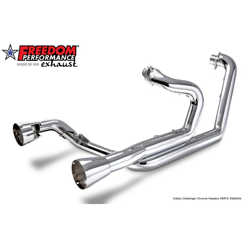 Freedom Performance IN00246 True-Dual Headers, Chrome For Indian Challenger