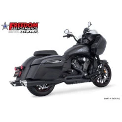 Freedom Performance IN00261 Union 2-into-1 4.5" Exhaust, Black/Chrome For Indian Challenger