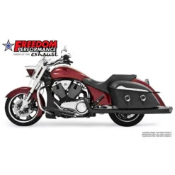 Freedom Performance MV00018 Racing True-Dual Exhaust, Black Victory Models (2008-2017)