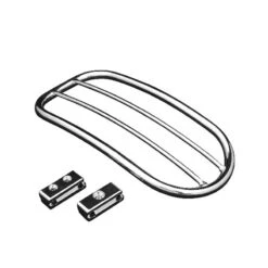 Highway Hawk 667-0131 Solo Rack, Chrome For Harley Models