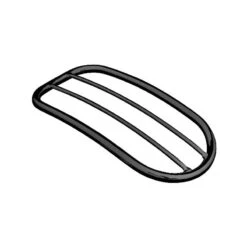 Highway Hawk 667-0131BK Solo Rack, Gloss Black For Harley Models