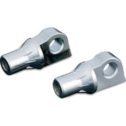 Kuryakyn 8880 Tapered Adapter / Pegs Serrated Mounts, Chrome For Harley