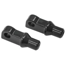 Kuryakyn 8887 Tapered Adapter / Pegs Front Mounts, Gloss Black For OEM Peg Harley XL