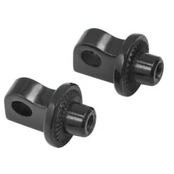 Kuryakyn 8888 Splined Adapter / Pegs Mounts, Gloss Black For Rear OEM Peg Harley