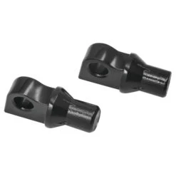 Kuryakyn 8890 Tapered Adapter / Pegs Front/Rear Mounts, Gloss Black For Harley