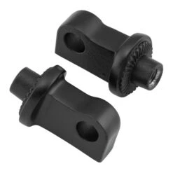 Kuryakyn 8896 Splined Adapter / Pegs Mounts, Black For Front OEM Peg Harley