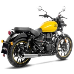 LeoVince 15008 Classic Racer Slip-on Exhaust, Brushed For Classic/Meteor 350 (2021-)