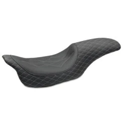 Mustang 74111GM Revere Journey Diamond One-Piece Seat For Harley FL Touring (2008-)