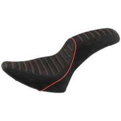 Mustang 74118MO Revere Journey Stripe One-Piece Seat For Harley Softail '00-'15